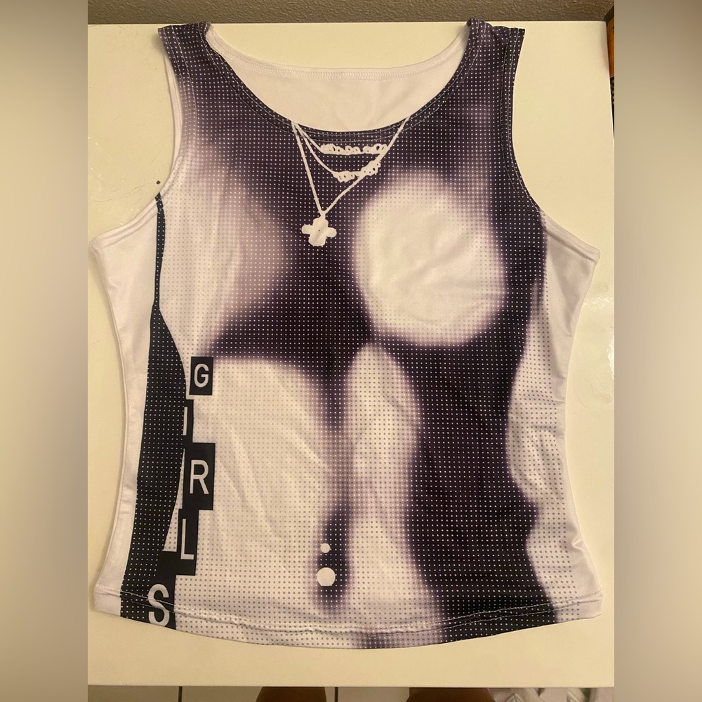 Women’s 3D body print crop top